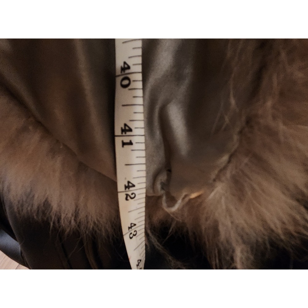 Saga Norwegian Blue Fox Fur Stole Wrap Vintage Brown Tan Formal Shawl 42in